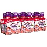 SlimFast Advanced Nutrition Strawberries and Cream Shake – Meal Replacement – 20g of Protein – 11oz – 12 Count