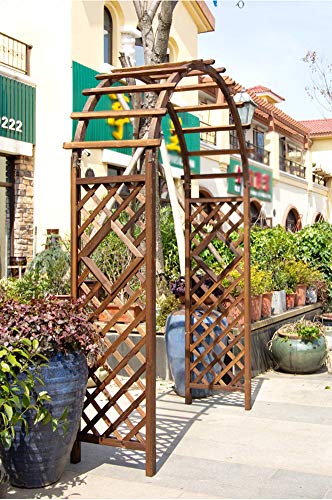 YYQ SHOP Gartenbogen 120x215cm 140x215cm Pergola Rosenbogen aus Holz für Kletterpflanzen Gartendeko Rasen,Rankhilfe… – Bild 7