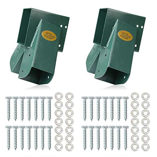 BETOOLL A-Frame 2 Brackets Swing Set Bracket with Mounting Hardware (Green)