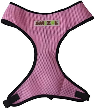 Dog Harness, Soft, Breathable, Easy Walk, Padded Vest, Lightweight, No More Pulling, Tugging or Choking by Smizel (X-Large, Light Pink)