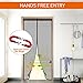 WENFENG Magnetic Screen Door, Heavy Duty Bug Screen Door with Full Frame Velcro Fits Door Size Up to 34 x 82 inch Max - Black