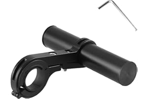TRIWONDER Bike Handlebar Extender Aluminum Alloy Single Bicycle Handlebar Extension Double Clamp Bike Bracket for Holding Mot