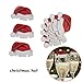 King&Pig 12 PCS/set Christmas glass sign flag Christmas hat toothpick flag food sign Christmas cake sign flag Party Decorations (12)