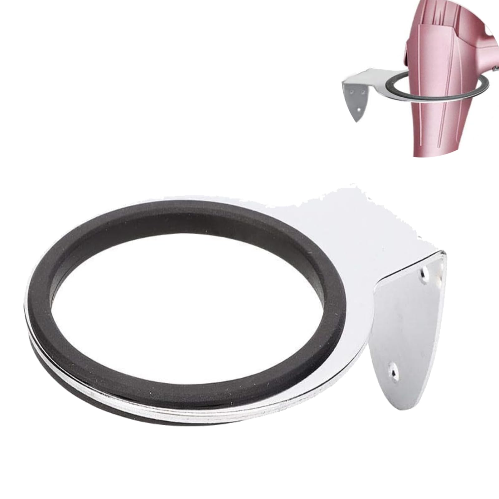 Stainless Steel Wall Mounted Dryer Holder Bathroom Storage Rack Space Saving Organizer for Blower