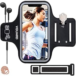 VGUARD Sportarmband voor mobiele telefoon, joggen, hardlopen, hardloop armband voor iPhone, Samsung Galaxy, Huawei met…