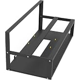 Mining Rig Frame, Steel Open Air Miner Mining Frame Rig Case Up to 8 GPU for Crypto Coin Currency Bitcoin Mining Accessories Tools -Frame Only, Fans &amp; GPU is not Included