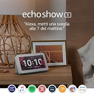 Echo Show 5 (1ª generazione, modello 2019) | Schermo intelligente con Alexa | Resta sempre in contatto con l’aiuto di Alexa | Bianco