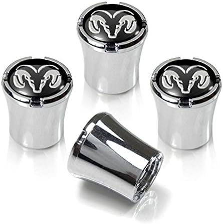 XSFQSM 4 Pcs Black Tire Valve Stem Caps For Dodge Ram