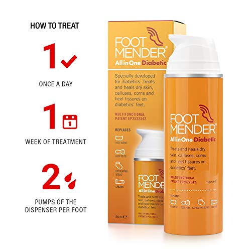 Footmender-All-in-One-Diabetic-Now-Available-on-Prescription-Treat-and-Heal-Your-Dry-Feet-Hard-Skin-Corns-and-Cracked-Heels-Significant-Effect-After-First-Treatment-150-ml