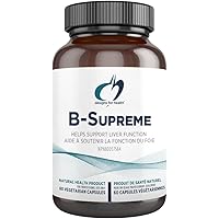 Designs for Health B-Supreme - B Vitamin Complex with B1, B2, B3, B6 + B12, Includes Active Folate (Methylfolate), TMG + Chol