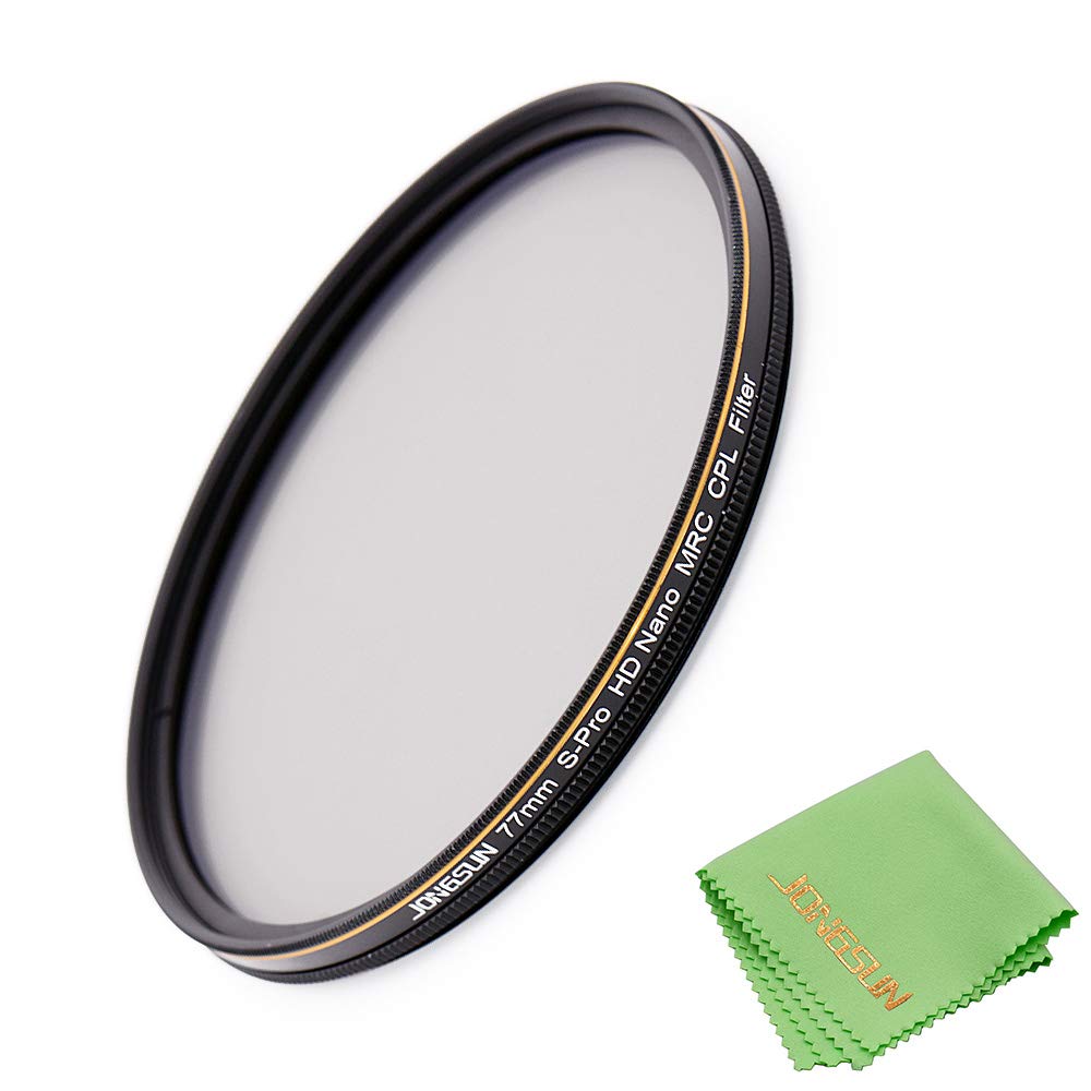 JONGSUN 77mm Polarizing Filter, Circular Polarizer Filter, S-Pro HD Nano MRC, 16 Layers Multicoated, NITTO AGC Optics Glass, CPL Filter for Camera Lens