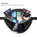 AIWENSI Shiny Hologram Fanny Pack Multi-Function, Soft PU Laser Fashion Travel Bag Wasit Pack for Women Girls, Rave, Festival, Party, Black