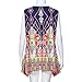 TOPUNDER Irregular Printing T-Shirt Sleeveless Blouse Loose Tunic Tank Tops for Women