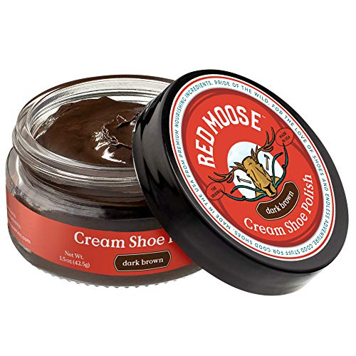 Premium Boot and Shoe Cream Polish Dark Brown Made in the USA Red