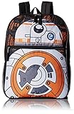 Star Wars Big Boys Disney BB-8 Sound and Lights Multi Compartment 16 Inch Backpack, Black, One Size