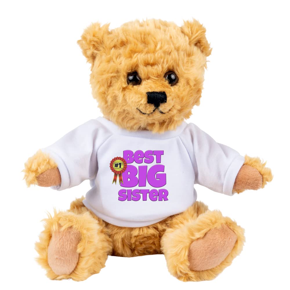 Gorgeous Gift House Best Big Sister Teddy Bear - Gifts for Sister - Announce You're Pregnant - Sibling Present - New Baby Announcement