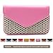 Partstock Multipurpose PU Leather Business Name Card Holder Wallet Leather Credit Card ID Case/Holder/Cards Case with Magnetic Shut Pink