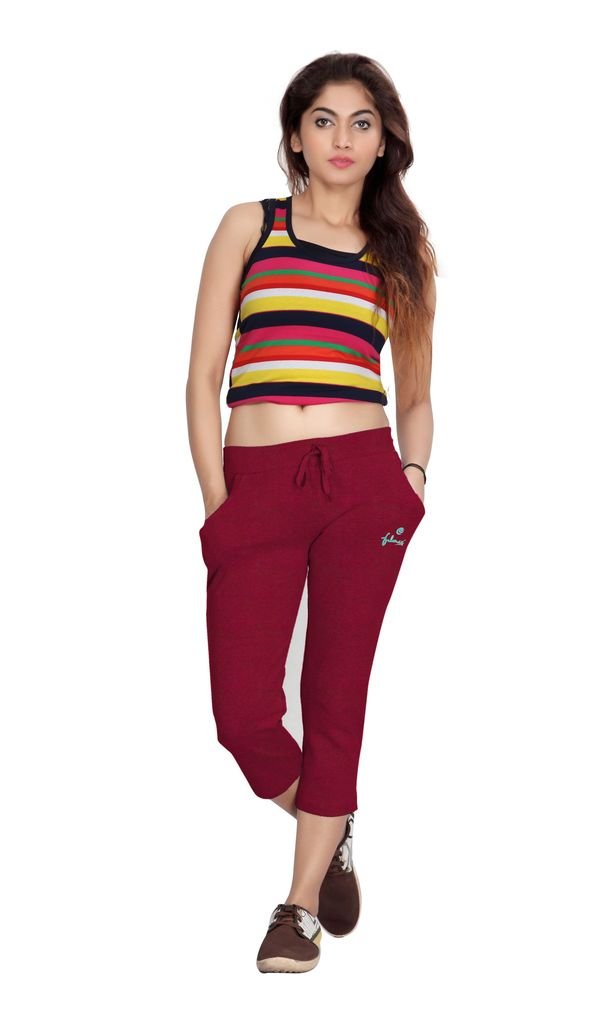 filmax originals women's sports gym yoga joggers workout 3/4 pant capri