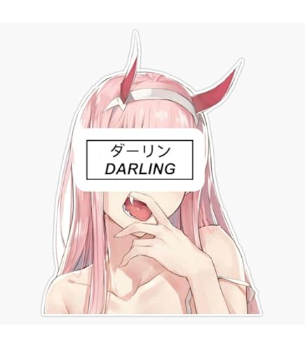 Amazon.com - Zero Two Waifu Darling in The FRANXX - Sticker