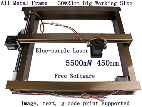 5500mW Metal Frame Desktop USB Mini Laser Engraving Machine Text Image Printer for Wood, Leather, Acrylic
