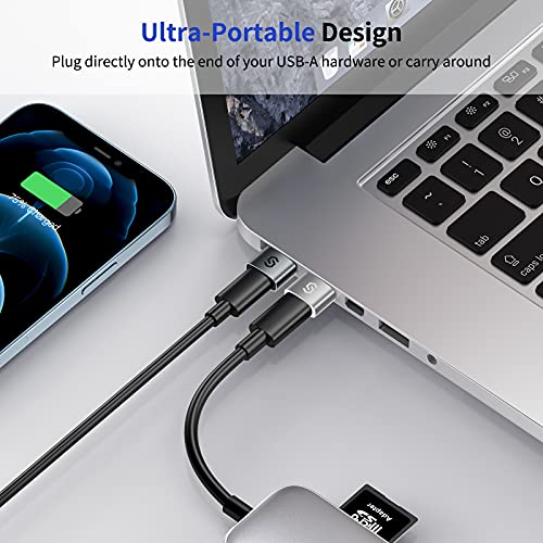 Syncwire USB C Female to USB Male Adapter 2 Pack,Type C to A Converter Adapter Compatible with iPhone 12 11 Pro Max,iPad,Laptops,Samsung Galaxy Note 10 S20 Plus 20 FE Ultra,Google Pixel 5 4 4a 3 2 XL