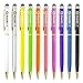 Blimark Stylus Pen, Touch Screen Pen, 10 Pack Colorful Universal Slim 2 in 1 Ballpoint Pen Office Pen for iPad iPhone SE 6 7 Plus Samsung Galaxy Tablet and All Touch Screen Devices