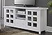 Convenience Concepts Newport Park Lane 1 Drawer TV Stand with Storage Cabinets and Shelves for TVs up to 65 Inches, White