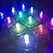JYtrend Bright LED Floral Tea Light Submersible Lights for Party Wedding (RGB(Changing Color), 20 Pack)
