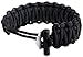 The Friendly Swede Adjustable Premium Paracord Bracelet with Fire Starter and Hidden Eye Knife (Black)
