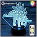 ZOKEA Dinosaur Toys Night Lights for Kids 7 Colors Changing 3D Night Light with Smart Touch & Remote Control Bedside Lamp for Kids for Boys Girls Age 2 3 4 5 6+ Year Old Boys Gifts Boys Toys