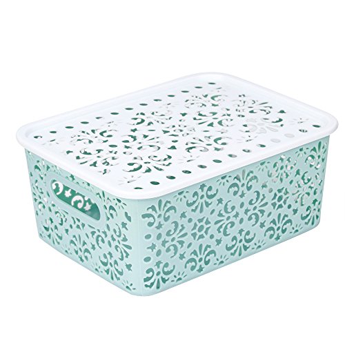 image for AmyDong Household storage box, Hollow Storage Bin Container Organizer 