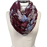 Scarfand's Mixed Color Oil Painting Infinity Scarf (BrushStroke Rose Plum)