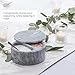 Salt Cellar with Swivel Top and Dual Compartment Elegant Marble Salt Box with Lid for Salt, Spice and Herbs Storage – 5 Ounce Capacity (White Marble)