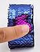 Mermaid Sequin Color Changing Reversible Bracelet / Elegant Adjustable Wristband,Small-Med,Red/Silver & Blue/Purple (2 Count)