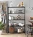 Whitmor Supreme 5 Tier Adjustable Shelving - 500 Pound Weight Capacity Per Shelf - Leveling Feet