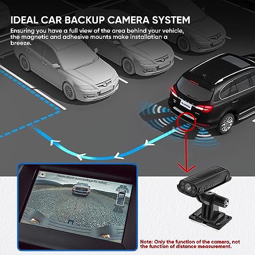 RVsTrailer™ Reverse Hitch Guide Camera and Adhesive Base, Wireless Backup Camera with