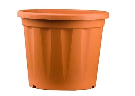 My Green Thumb Nursery/Grower/Gardening Planter pots Colourful PP Plastic 5 inches (Pack of 5) (Brown)