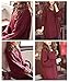 ARJOSA Women's Fall Sweaters Pullover Oversized Crew Neck Long Sleeve Knit Sweater Tunic Tops (Large, Wine Red)