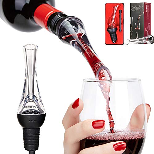BeRicham Wine Aerator Pourer - Premium Wine Pourer Decanter for Aerating Wine Instantly Perfect Gift for Wine Lovers/Wine Accessories, FDA Approved, Gift Box Included