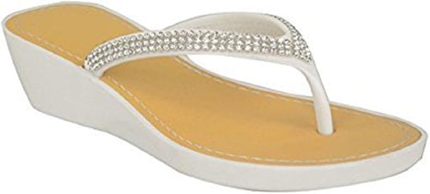 diamante jelly flip flops