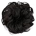 Messy Hair Bun Extensions Synthetic Updo Chignons Donut Elastic Bride Bun Ponytail Scrunchy Hairpiece Wig Accessory for Women 35g Black-Mediumthumb 1
