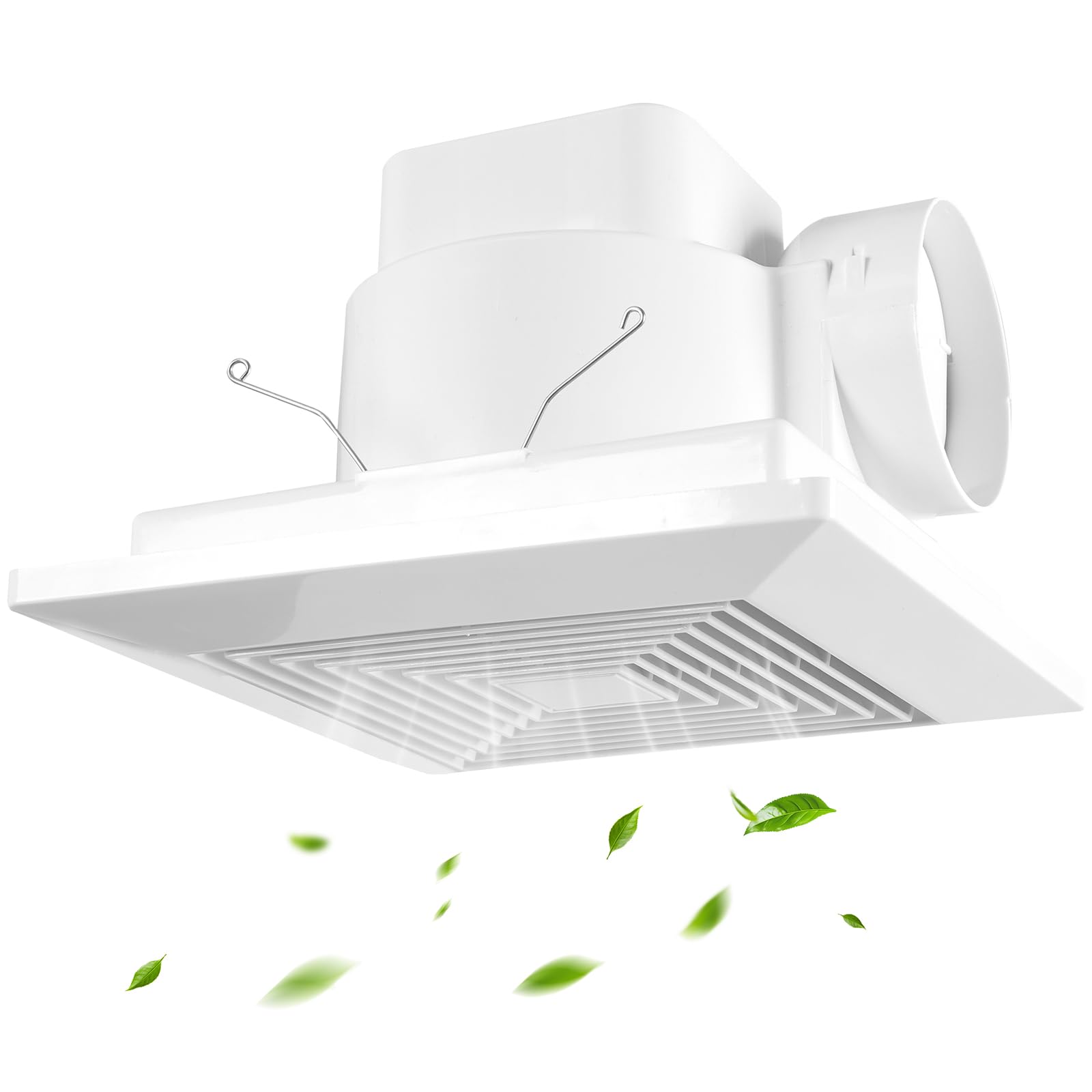 Photo 1 of TASSSAAA 10 Inch Bathroom Exhaust Fan, 160 CFM 1.0 Sones Square Ultra Quiet Bathroom Vent Fan with DC Motor Full ABS Cover for 10.03" Ceiling Opening Mount Bath & Laundry, 110V-240V