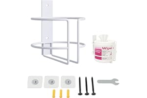 FIJARU Wall Mount Wipes Holder & Dispenser, Rustproof Bathroom & Kitchen Organizer with 3M Adhesive or Screws, Fit for Clorox, Lysol, Baby & Pet Wipes – No-Drill Space-Saving Wall Rack