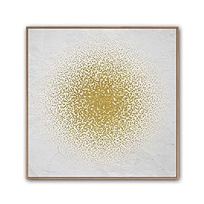 Framed Canvas Wall Art Abstract Circle Canvas Prints Home Artwork Decoration for Living Room,Bedroom - 16x16 inches