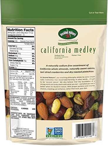 Second Nature California Medley Trail Mix - 12 oz Resealable Snack Pouches (Pack of 6) - Certified Gluten-Free Snack, Nut Trail Mix to Satisfy Hunger - Thumbnail 7