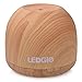 Ledgle Aromatherapy Essential Oil Diffuser 500ml Wood Grain Mist Air Humidifier with 7 Color Changing LED Lights/ Auto Shut Off/ 4 Timer Setting for Office Home Bedroom Living Room Study Yoga Spa