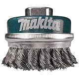 Makita 1 Piece - 2.5 Inch Banded Knotted Wire Cup Brush For Grinders - Ultra-Duty Conditioning For Metal - 2.5" x 5/8-Inch | 11 UNC