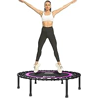 DARCHEN 350lbs Rebounder Mini Trampoline for Adult, Indoor Small Trampoline for Exercise Workout Fitness, Upgrade Design Bung