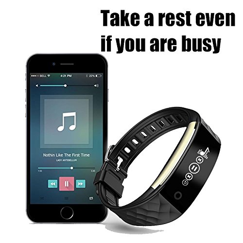 L@YC Smart Dynamic Monitoring Heart Rate Cycling Exercise Sleep Step Bluetooth Information Bracelet, White
