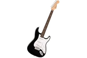 Fender Squier Debut Series Stratocaster Electric Guitar, Beginner Guitar, with 2-Year Warranty, Includes Free Lessons, Black with Matte Finish